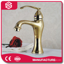 antique single handle golden bathroom faucet